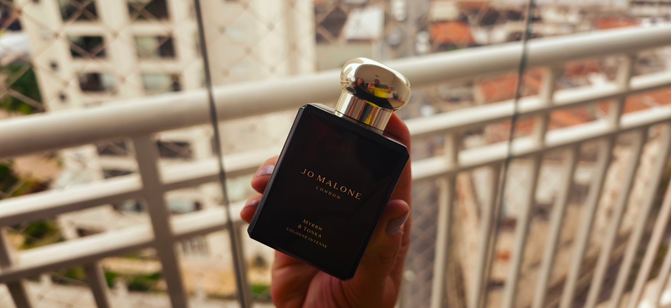 Jo Malone Myrrh & Tonka Cologne Intense — full bottle profile shot